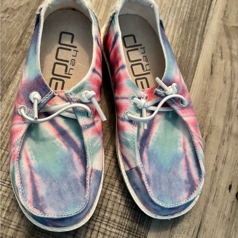 Hey Dude Pastel Tie-Dye Canvas Shoes
